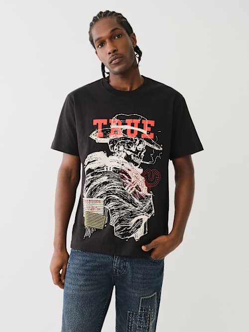SKULL YELLOWSTONE SASHIKO TEE