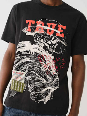 SKULL YELLOWSTONE SASHIKO TEE