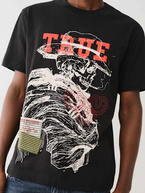 SKULL YELLOWSTONE SASHIKO TEE