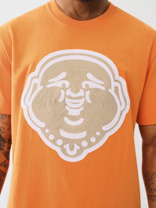 CHAIN STITCH EMBROIDERY BUDDHA FACE TEE