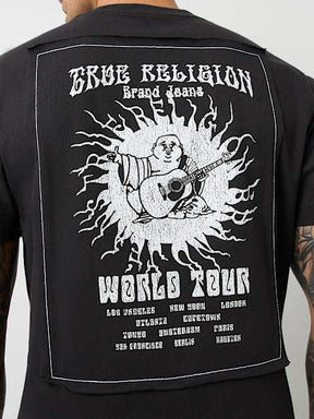 BLAZING WORLD TOUR LOGO APPLIQUE TEE