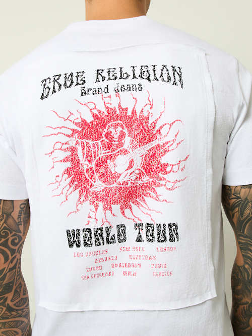 BLAZING WORLD TOUR LOGO APPLIQUE TEE