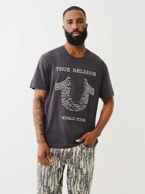 EMBROIDERED RADIO WAVE HORSESHOE TEE