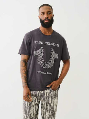 EMBROIDERED RADIO WAVE HORSESHOE TEE