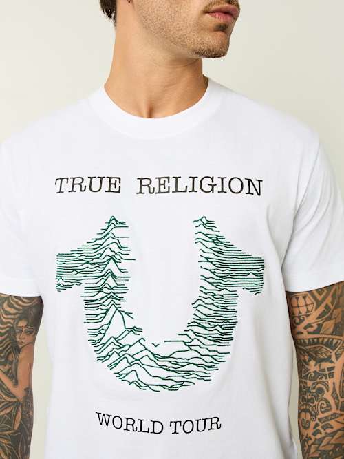 EMBROIDERED RADIO WAVE HORSESHOE TEE