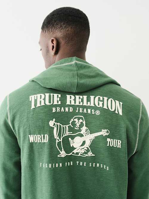 HOODED FLATLOCK HENLEY TEE