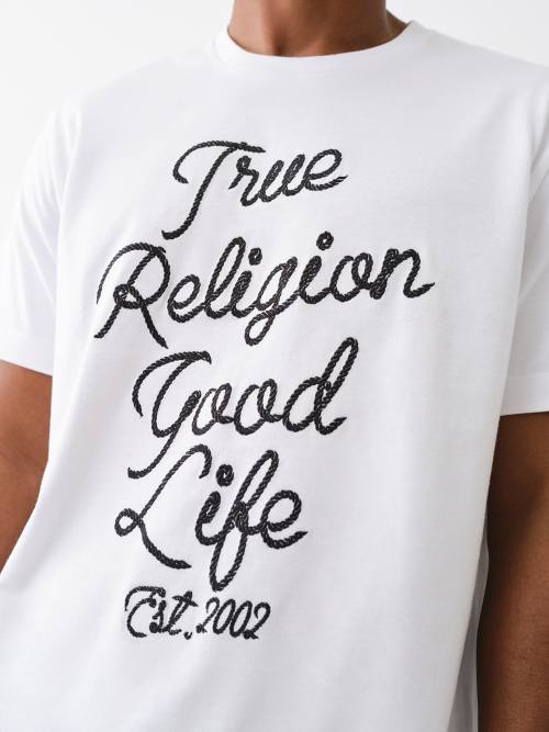 EMBROIDERED ROPE LOGO TEE