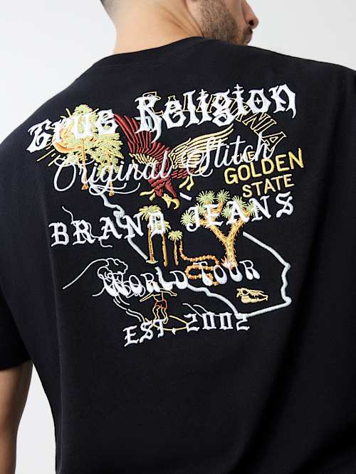 EMBROIDERED NATURE LOGO HEAVYWEIGHT TEE