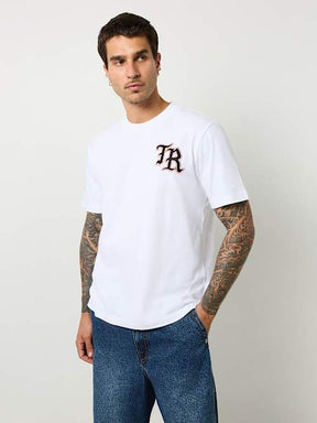 EMBROIDERED NATURE LOGO HEAVYWEIGHT TEE