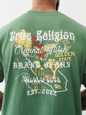 EMBROIDERED NATURE LOGO HEAVYWEIGHT TEE