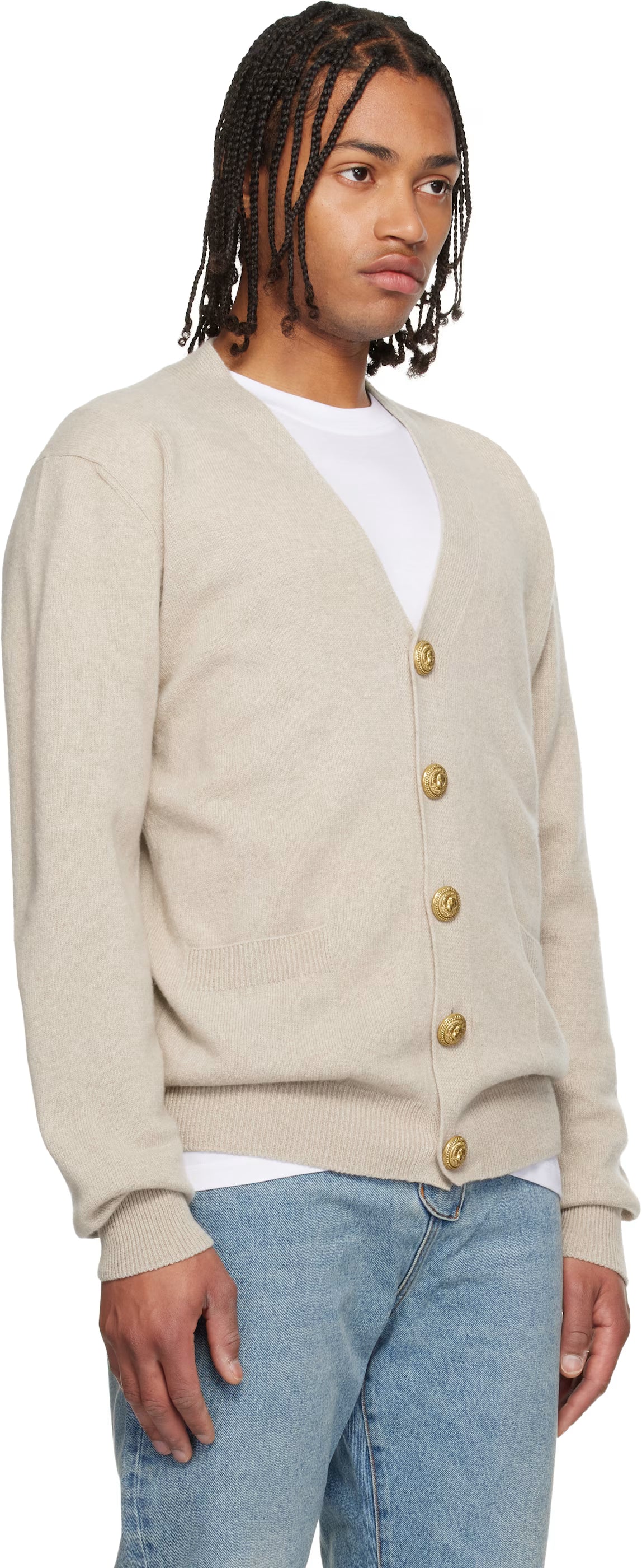 Beige Eco-Cashmere Cardigan