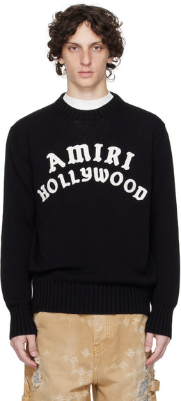 Black 'Amiri Hollywood' Crew Sweater
