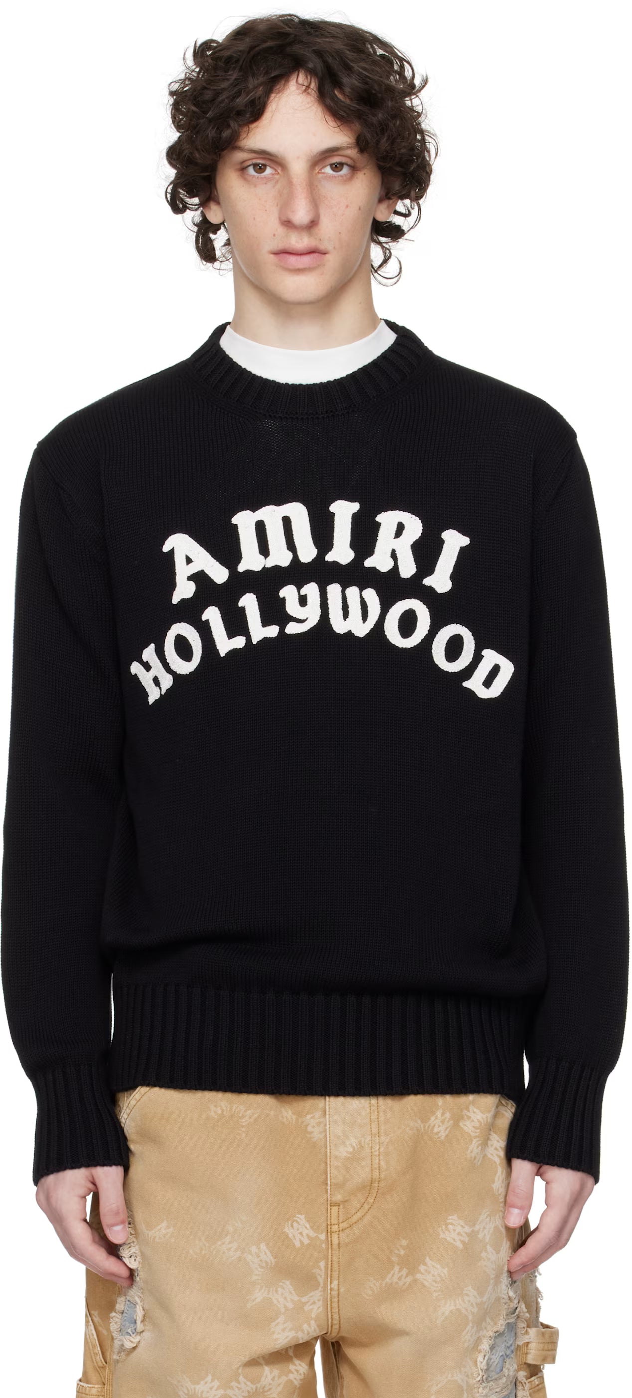 Black 'Amiri Hollywood' Crew Sweater