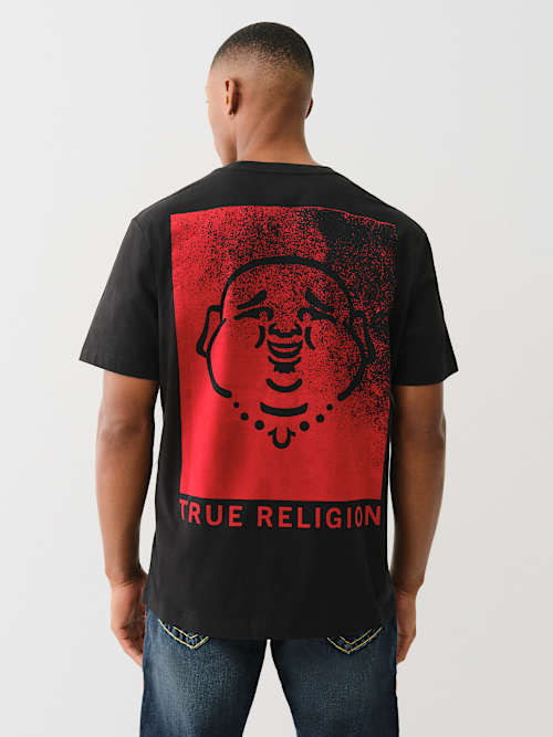 FLOCKED BUDDHA TEE