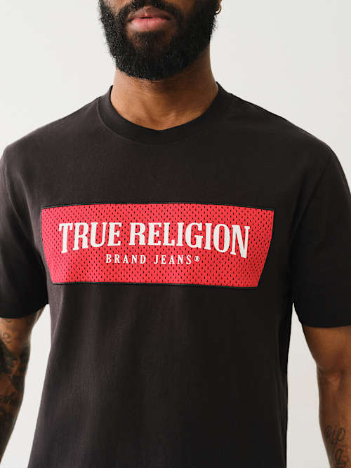 HEAVYWEIGHT MESH LOGO TEE