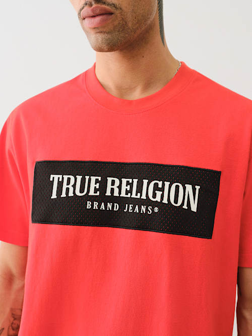 HEAVYWEIGHT MESH LOGO TEE