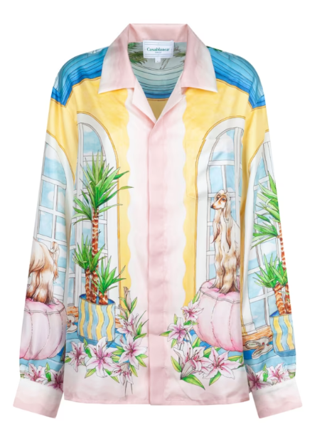 Casablanca Graphic Print Silk Shirt