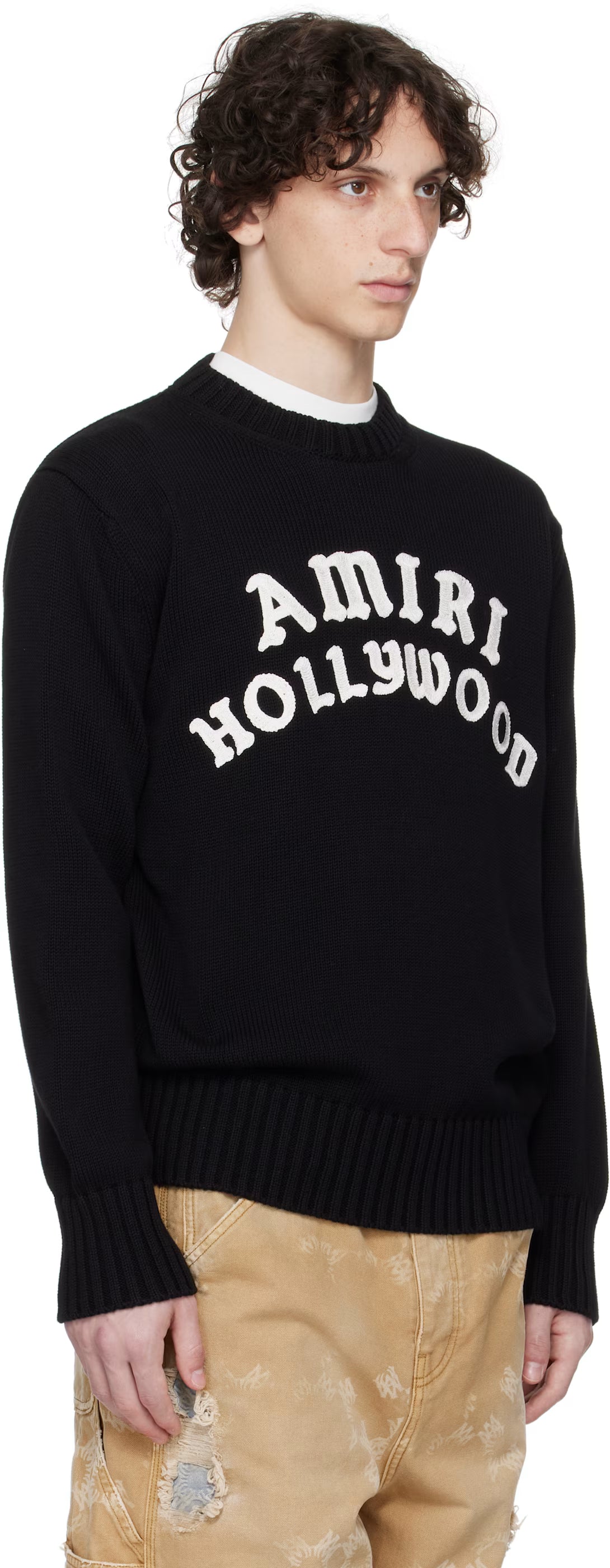 Black 'Amiri Hollywood' Crew Sweater