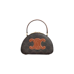 Celine Half Moon Case in Triomphe Canvas and Calfskin