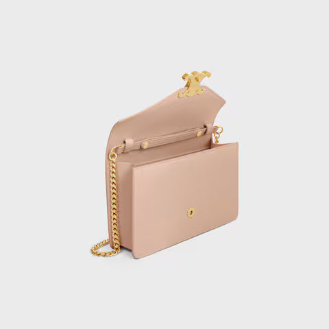 Celine Margo Wallet on Chain in Shiny Calfskin