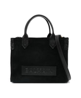 Black Top Handles Embossed Logo Bag