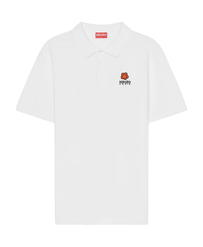 Kenzo White Floral Polo Shirt