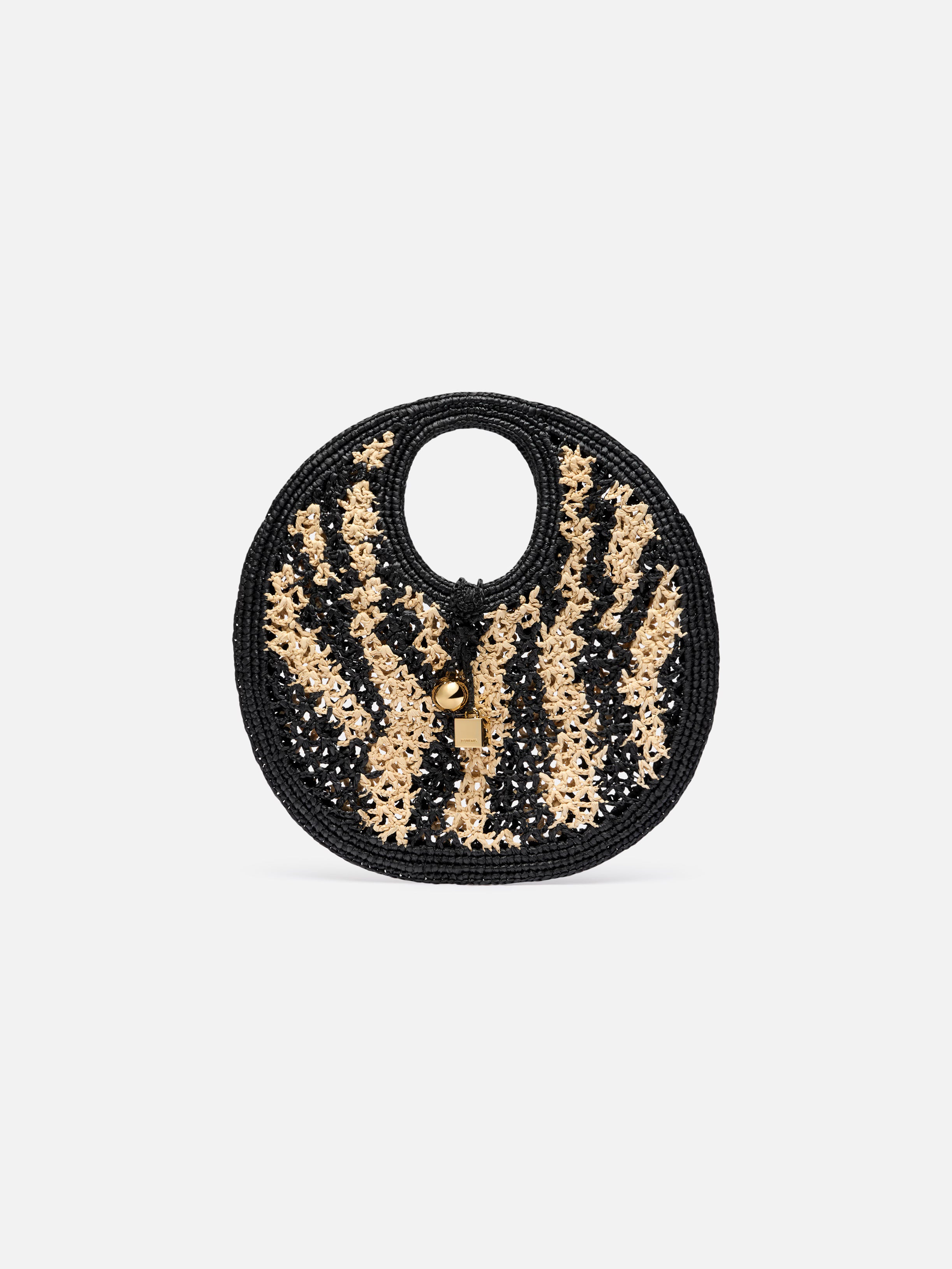 The Spiaggia small round bag Small raffia circle bag