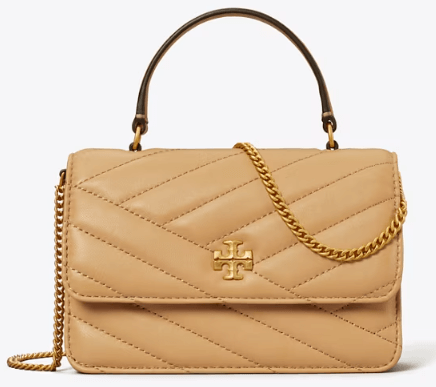 Tory Burch MINI KIRA CHEVRON TOP HANDLE CHAIN WALLET - Wallets | Shop From The Mirage