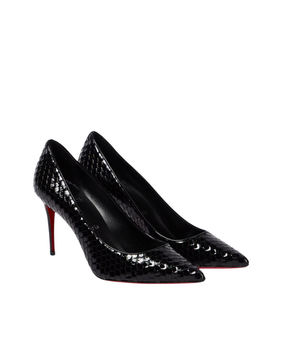 Kate embossed leather pumps