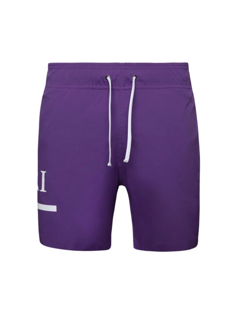 AMIRI MA BAR LOGO SWIM SHORTS PURPLE