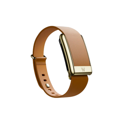 Whoop 5.0 Leatherluxe Tapered Camel with Gold Band (12 Month Peak Subscription Included)