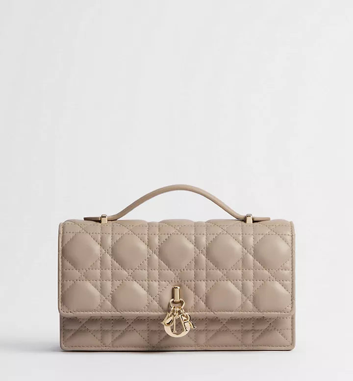 My Dior Mini Bag Powder Beige Cannage Lambskin