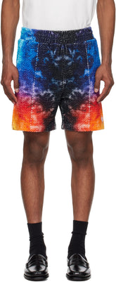 Multicolor Gradient Towelling Shorts