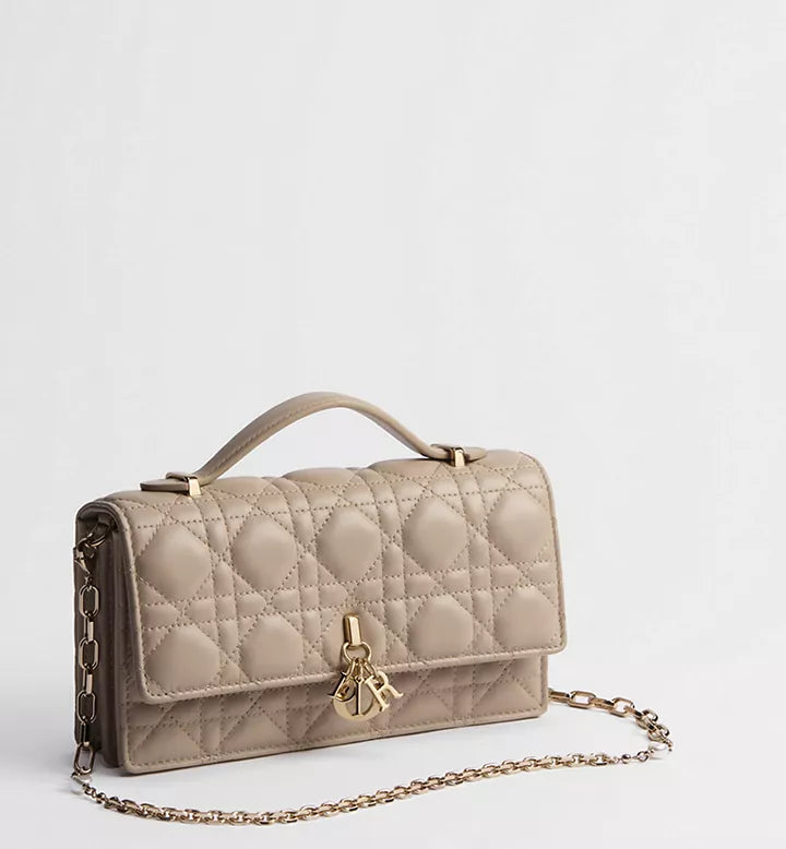 My Dior Mini Bag Powder Beige Cannage Lambskin