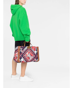 VLogo Signature Bandana-Print Tote Bag