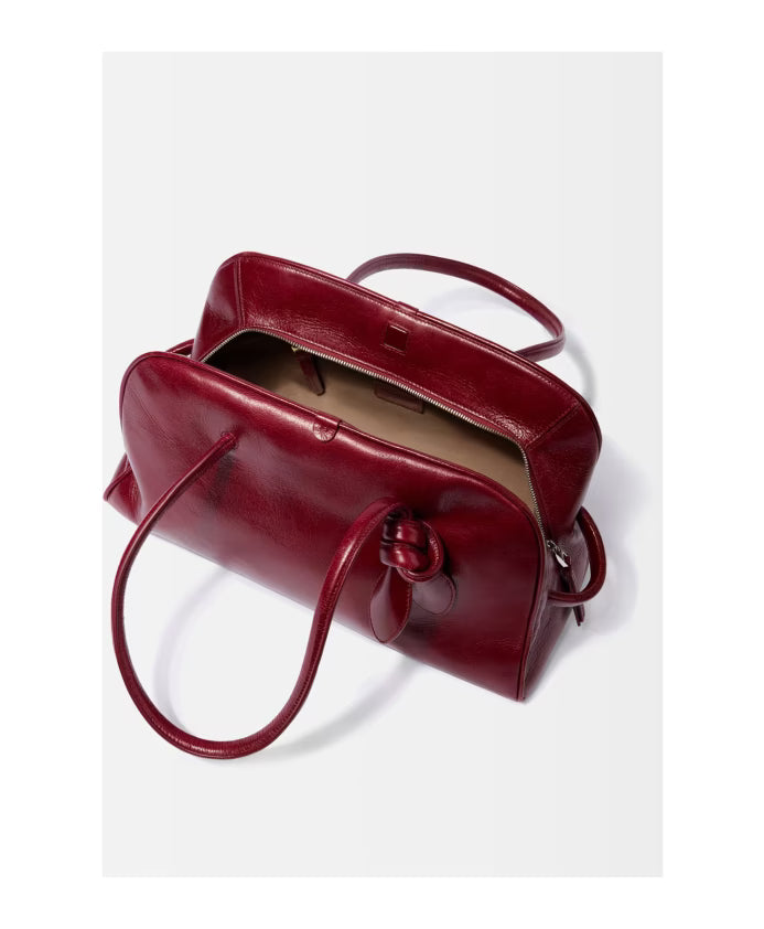 Burgundy Leather Travel Bag