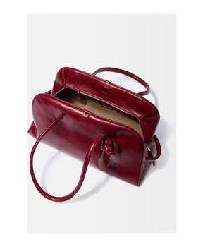 Burgundy Leather Travel Bag