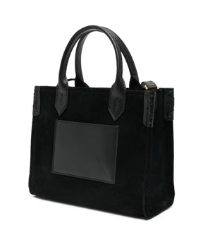 Black Top Handles Embossed Logo Bag