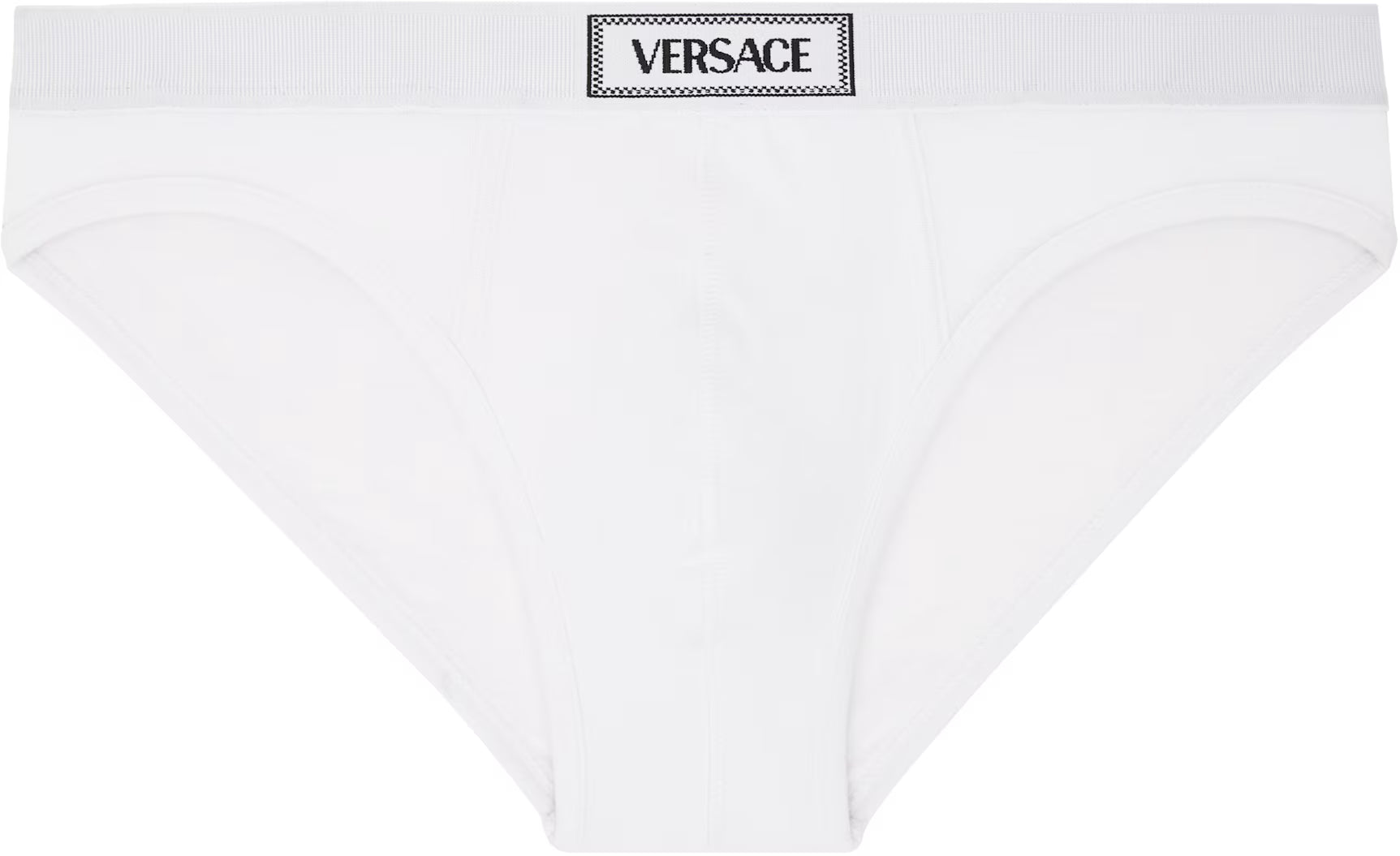 Versace Underwear White 90s Vintage Logo Briefs
