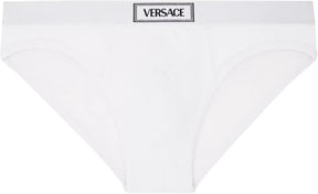 Versace Underwear White 90s Vintage Logo Briefs