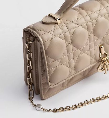 My Dior Mini Bag Powder Beige Cannage Lambskin
