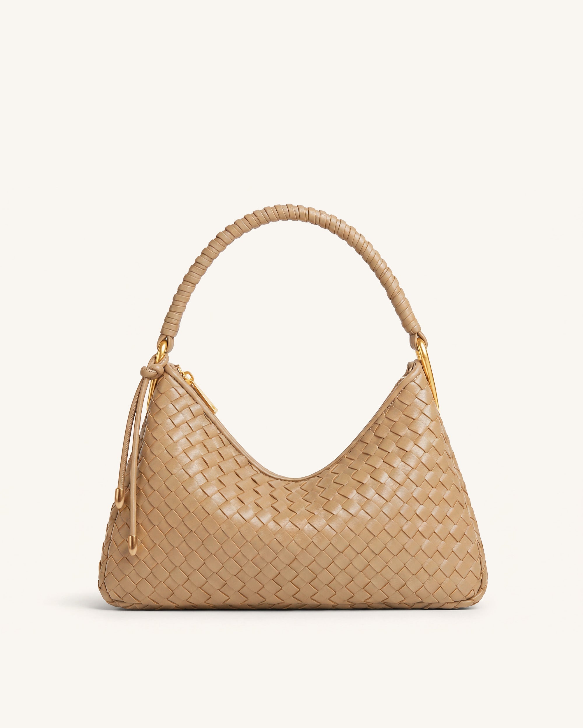 Lorena Woven Shoulder Bag - Emerald Green