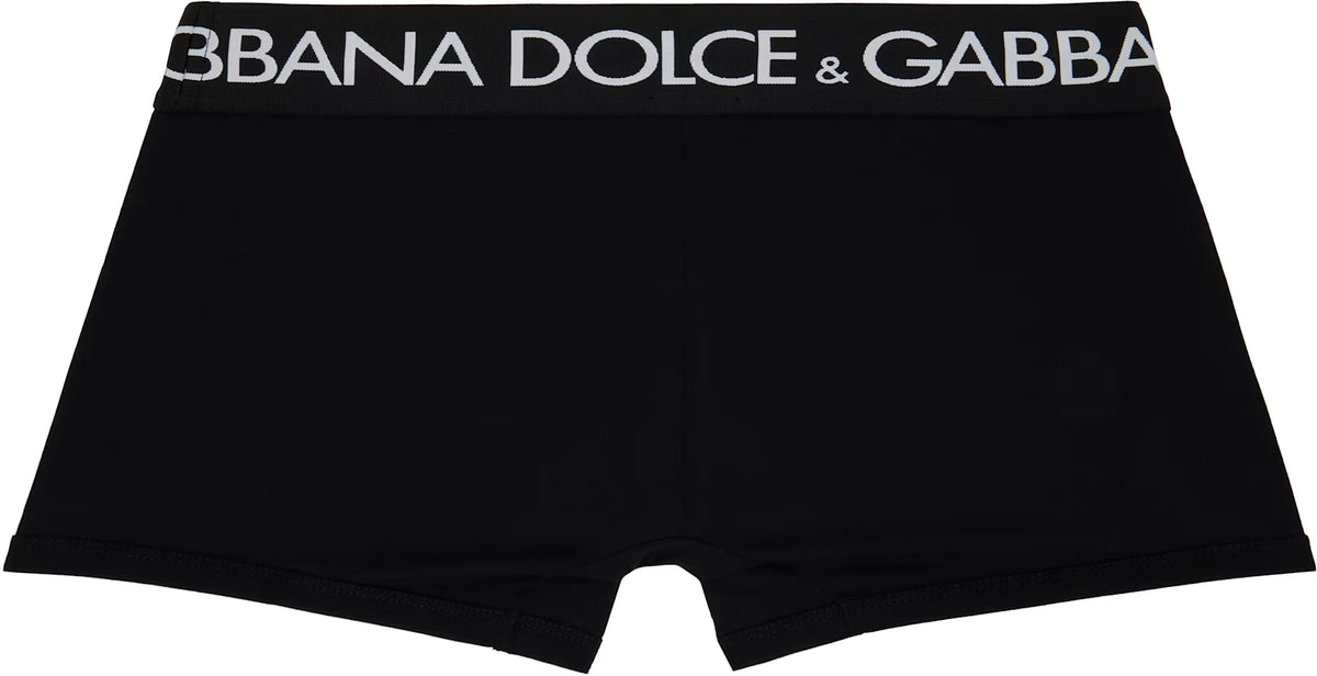 Dolce&Gabbana Two-Pack Black Cotton Jersey Boxers