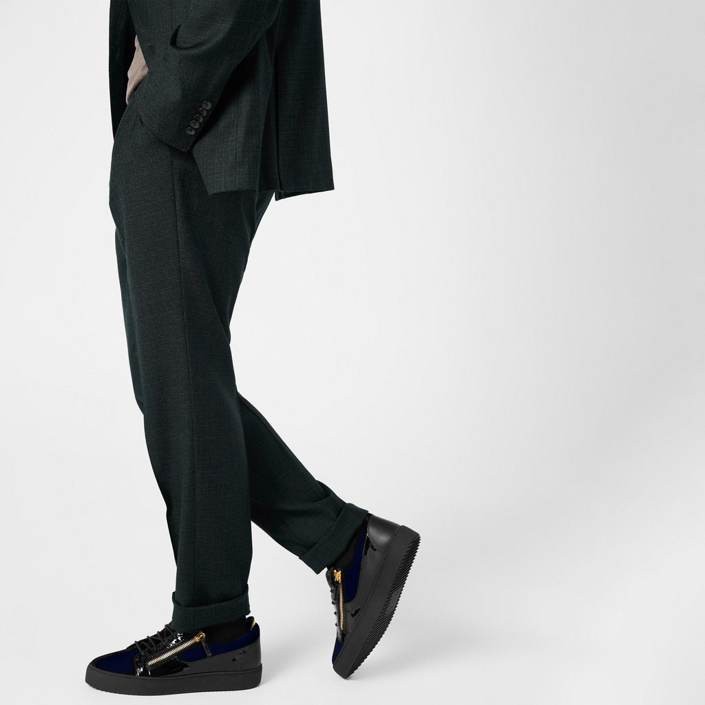 May Velvet Panel Low Top Trainers