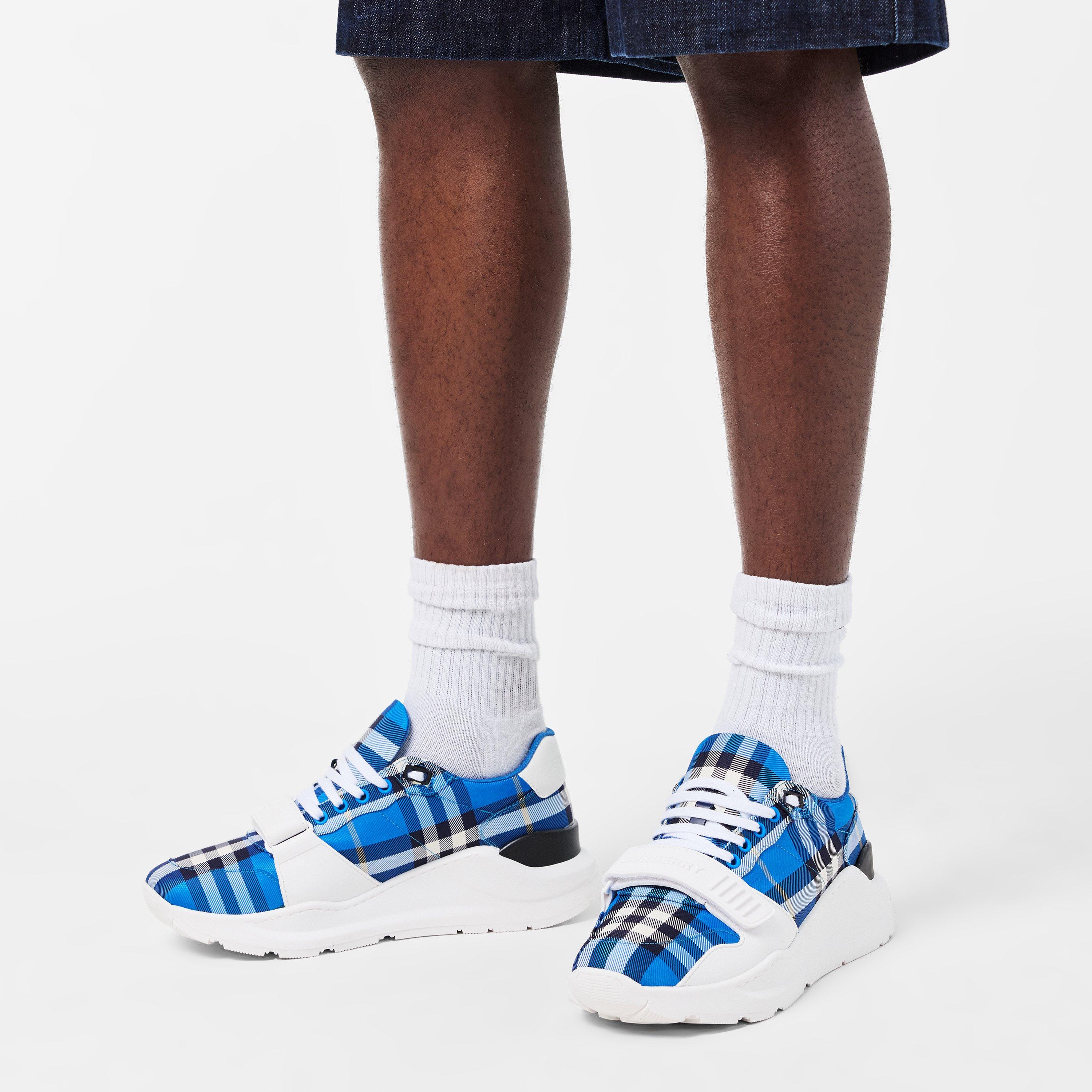 Men's Regis Check Cotton Trainers