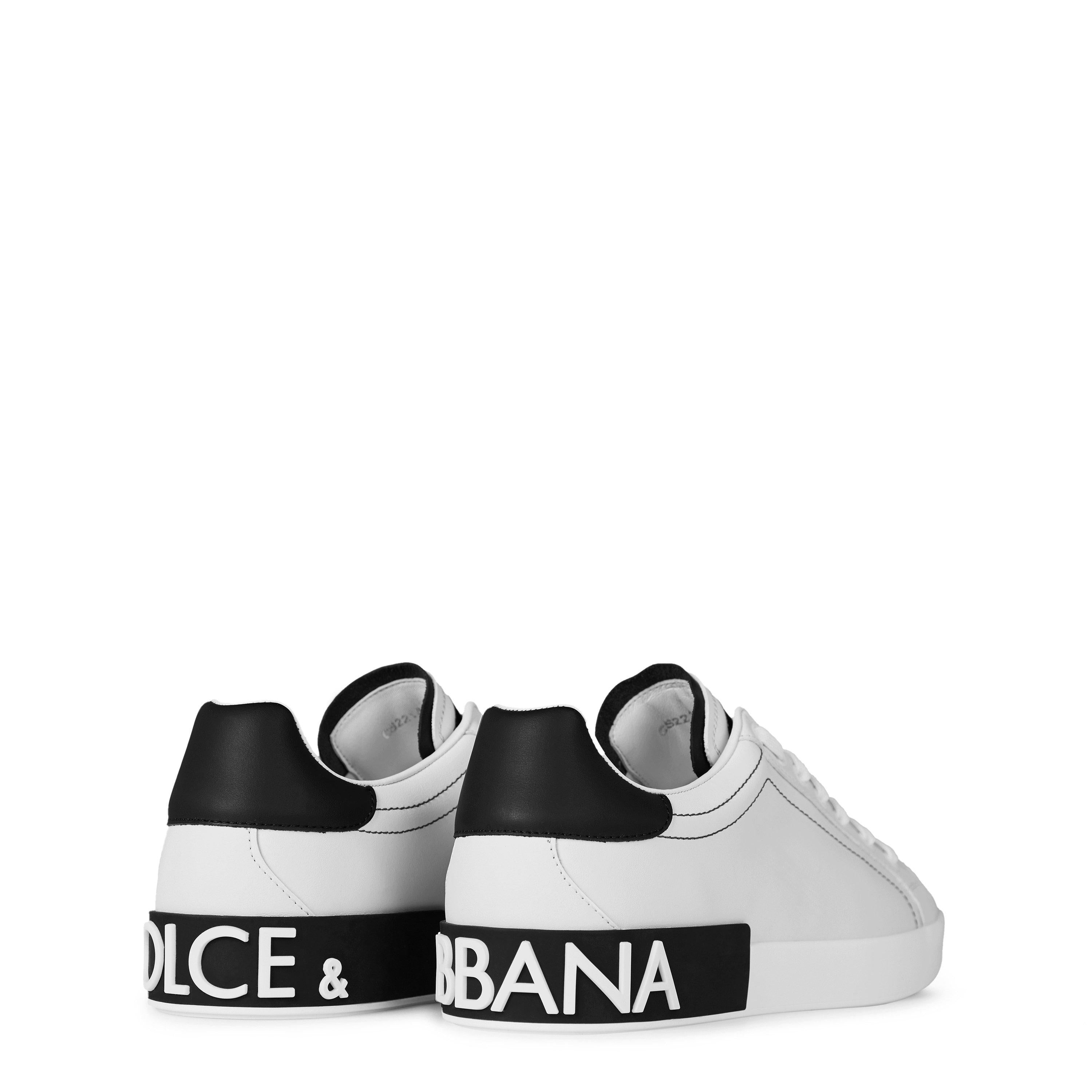 Men's Logo Portofino Leather Low-Top Trainers