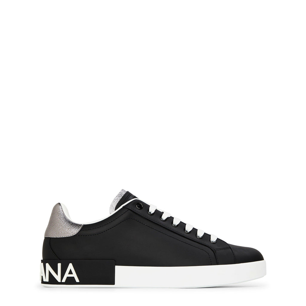 Men's Logo Portofino Leather Low-Top Trainers