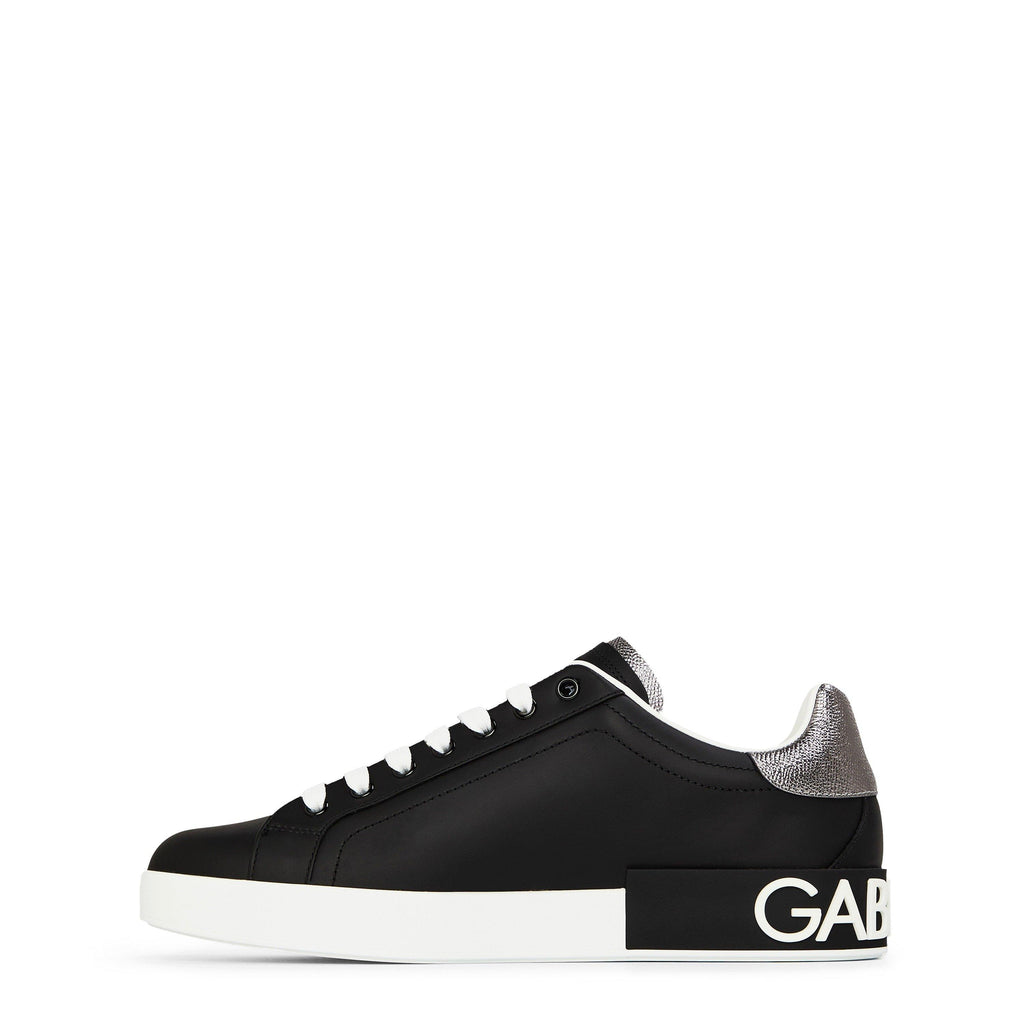 Men's Logo Portofino Leather Low-Top Trainers