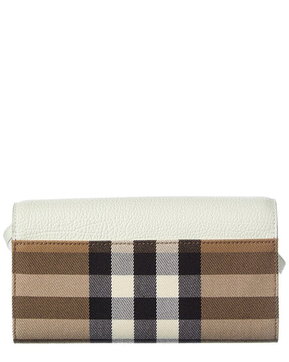 Burberry Check Canvas & Leather Crossbody