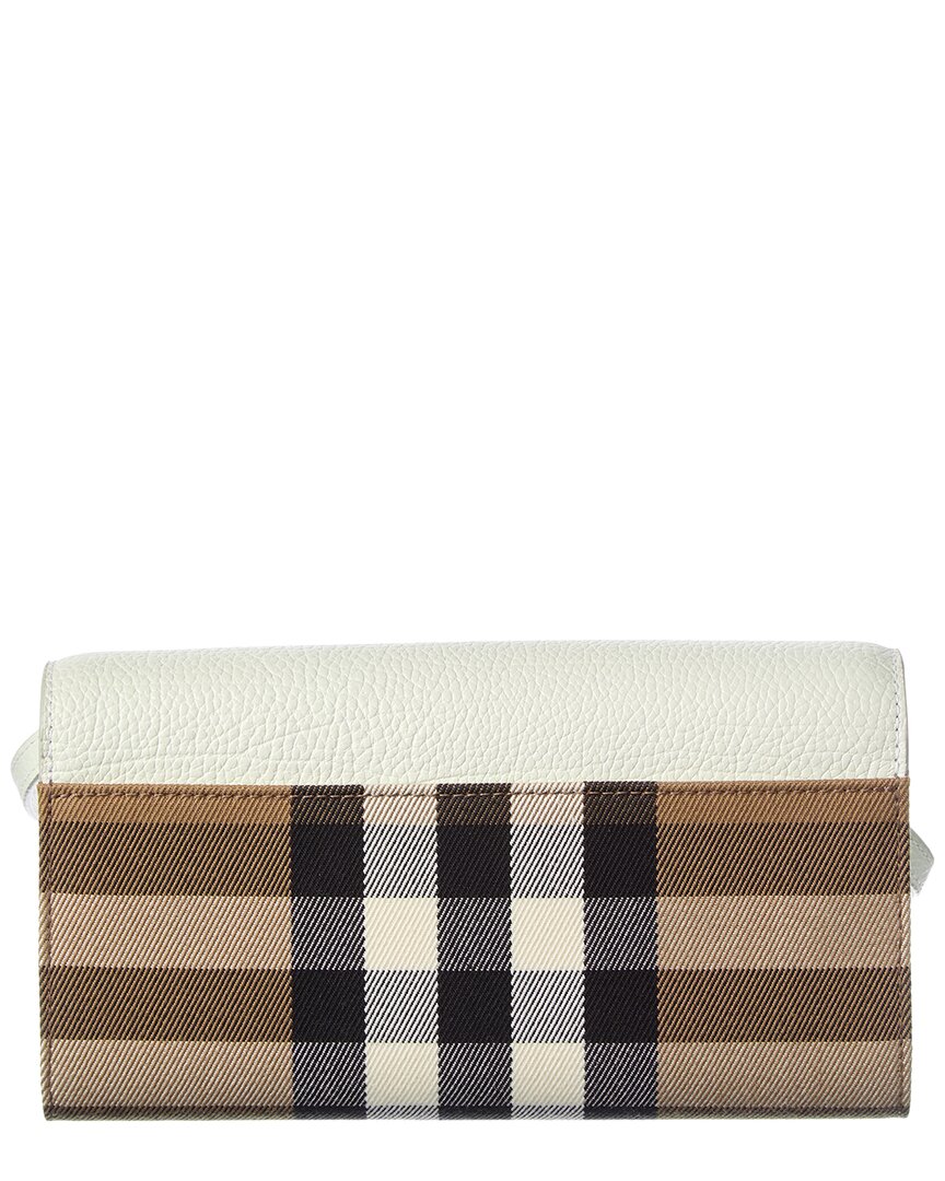 Burberry Check Canvas & Leather Crossbody